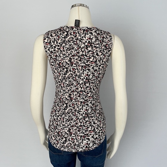 WHBM  Sleeveless Print Top Size Small Pink/Black - Picture 13 of 16